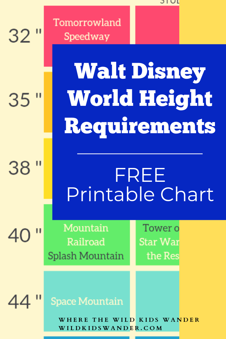 Disney Height Chart For Rides