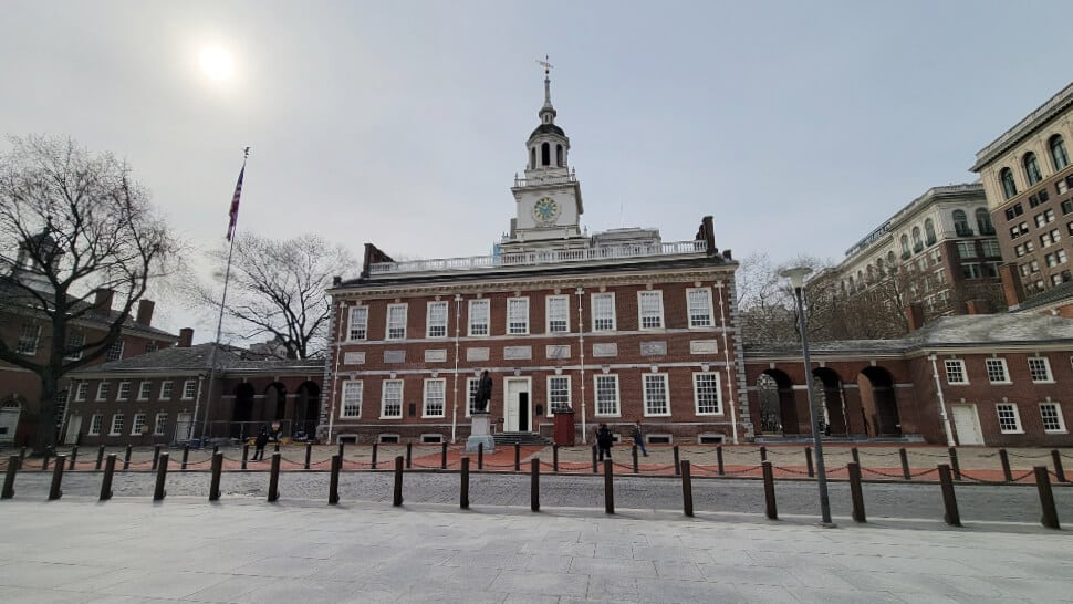 View of Independence Hall in Philadelphia