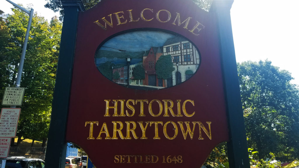 Historic Tarrytown sign - Fall Weekend Getaways East Coast