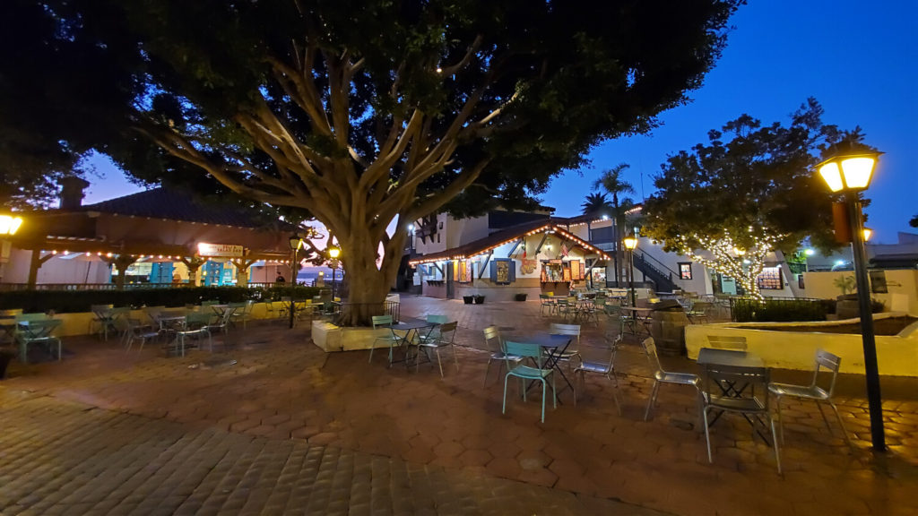Seaport Village in San Diego at night