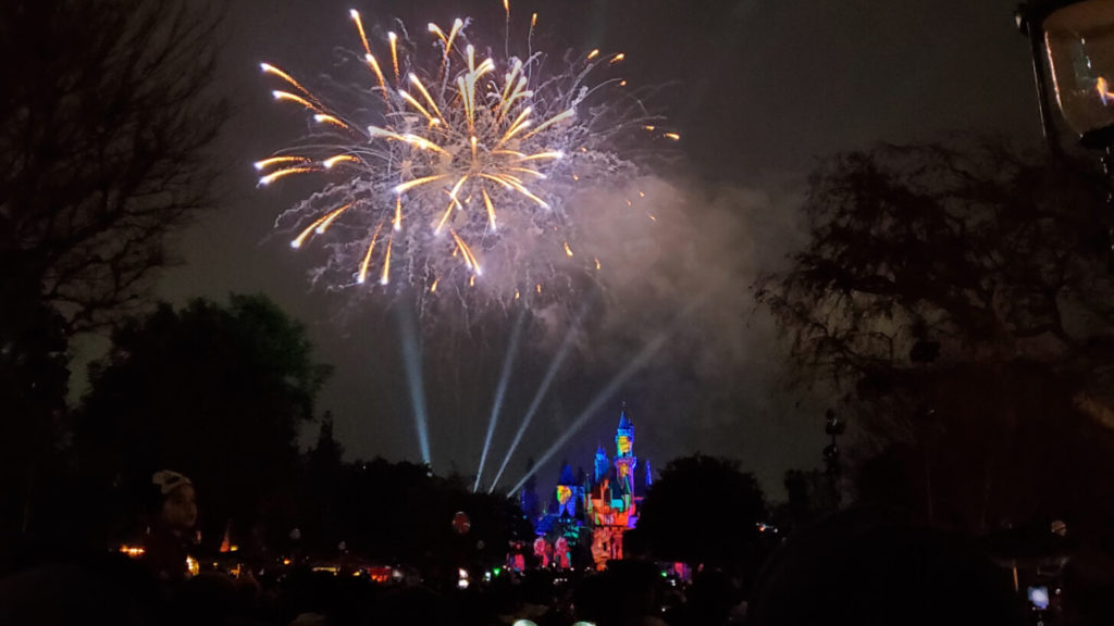 Fireworks over Sleeping Beauty's Castle Disneyland