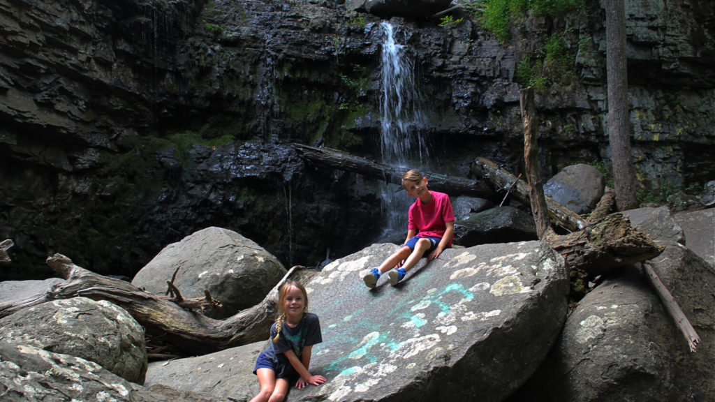 Falls Creek waterfall at Ringing Rocks County Park - Things to Do in Bucks County With Kids