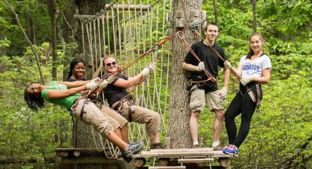 Poconos Resorts For Families - Sky Top Ropes Course