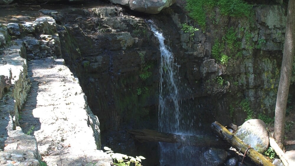 Family-Friendly hikes near Philadelphia - Waterfall at the at Falls Creek in Ringing Rocks County Park
