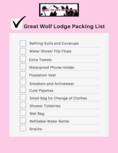 Packing List For Great Wolf Lodge - Where the Wild Kids Wander