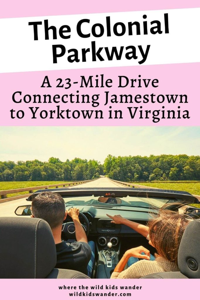 The Colonial Parkway in the historic triangle in Virginia. Drive from Jamestown, through Williamsburg, to Yorktown on a 23-mile tree-lined road. - Where the Wild Kids Wander