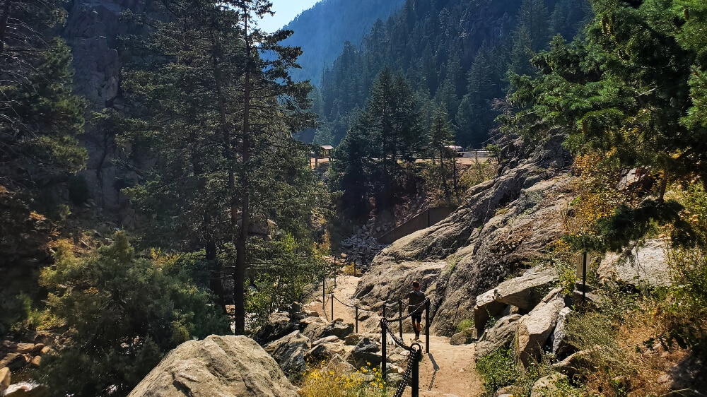 Boulder Falls trail is an easy hike in Boulder for kids