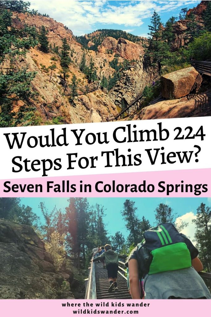 Seven Falls Park is one of the best things to do in Colorado Springs with kids. Beautiful canyon views, a unique attraction experience, and waterfalls in Colorado Springs. What more could ask for ? - Where the Wild Kids Wander