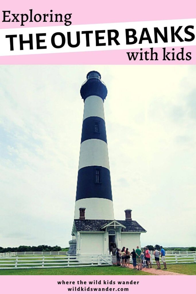 Fun and unique things to do in the Outer Banks with kids, like the Wright Brothers Memorial, or the Bodie Island Lighthouse on cape Hatteras. 