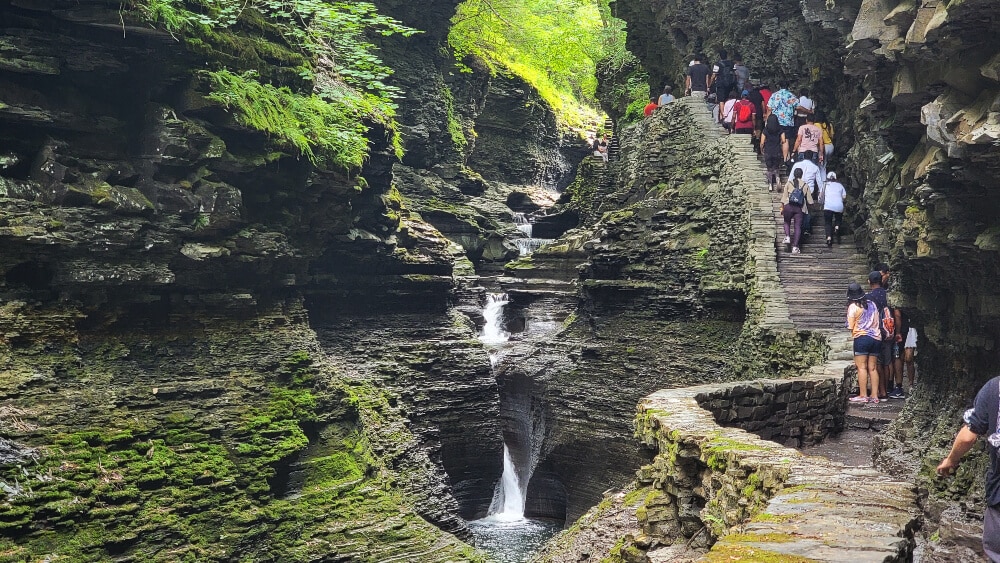 waterfall hikes in the finger lakes - watkins glen gorge trail