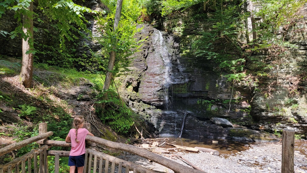 Hiking the Bushkill Falls trails - bridal veil falls