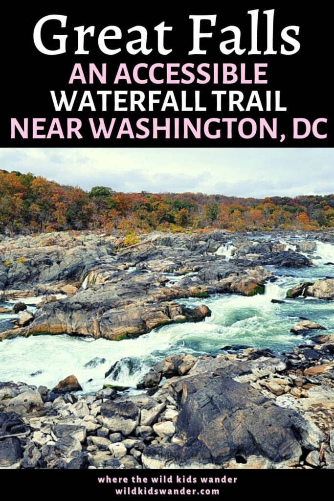 Great Falls in Maryland is a beautiful, accessible waterfall trail is only 30 minutes from Washington, DC and an hour from Baltimore. 