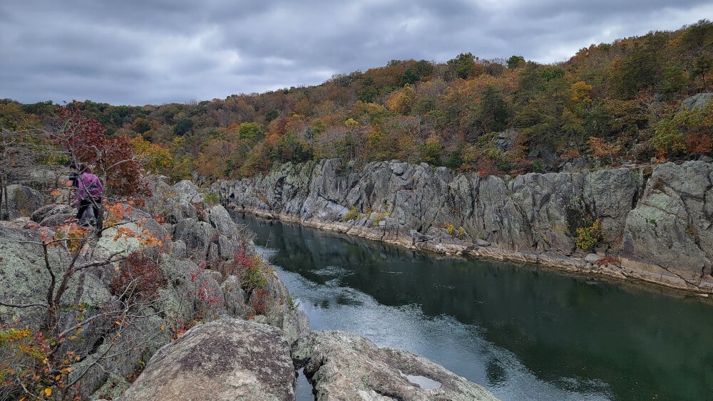 View of the Potomac River while hiking on the Billy Goat Trail section A.