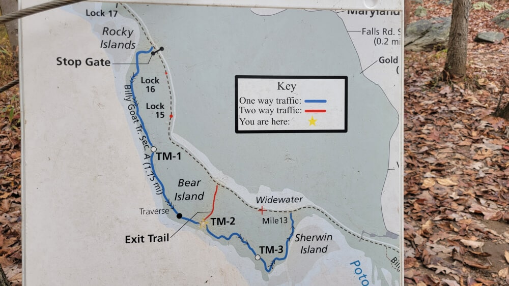 Map of the Billy Goat Trail section A