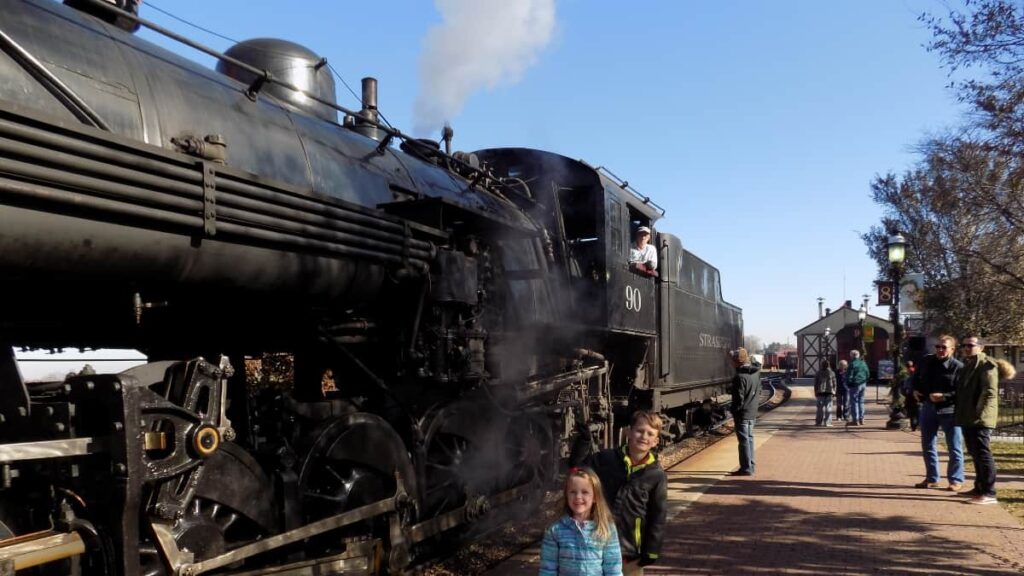 Kids will love a winter train ride through Lancaster on the Strasburg Railroad