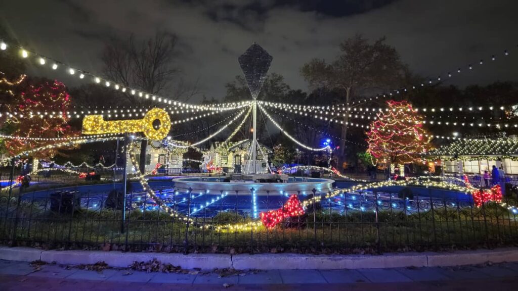 The Franklin Square light show is a fun holiday attraction in Philadelphia.