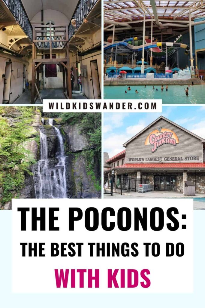 There are some fun and unique things to do with kids in the Poconos including whitewater rafting, visiting a indoor waterpark, exploring an old jail, and more! These are some of the best family-friendly activities in the Poconos.