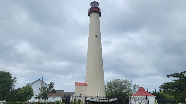 View of the Cape May Ligthouse and keeper s house in New Jersey