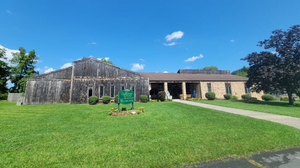 view of the Welcome Center building at Old Bedford Village