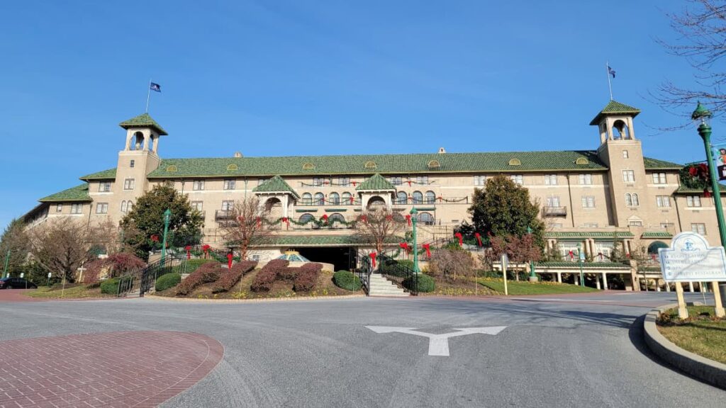 View of the Hotel Hershey outside