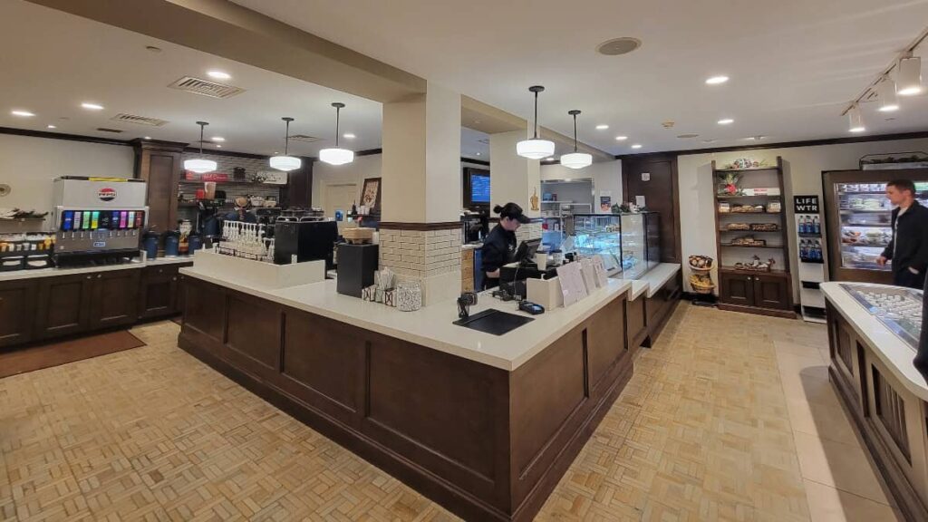 View of the counter and refrigerators at Chef's Market in Hotel Hershey