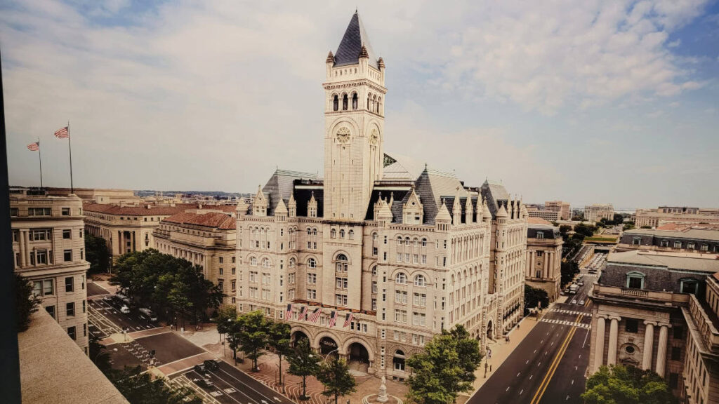 a photograph of the Old Post Office and tower from the museum