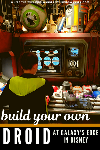 Build your own droid at the Droid Depot while visiting Galaxy's Edge in Disneyland or Walt Disney World. Learn more about this fun activity in the new Star Wars land at Hollywood Studios and Disneyland.- Where the Wild Kids Wander - Disney Travel | Disney Tips | Family Vacation | Family Travel