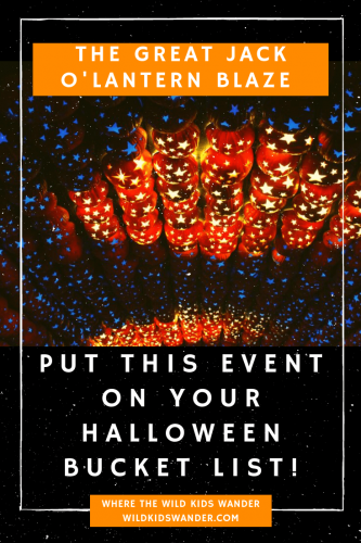 If you have not attended the Hudson Valley Great Jack O'Lantern Blaze yet you are missing out! Over 7000 pumpkins have been carved to form beautiful scenes and sculptures, making this New York event a bucket list item for any Halloween lover! - Where the Wild Kids Wander - #halloween #falltravel #newyork